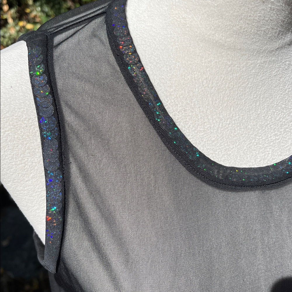 DKNY Black Sheer Top